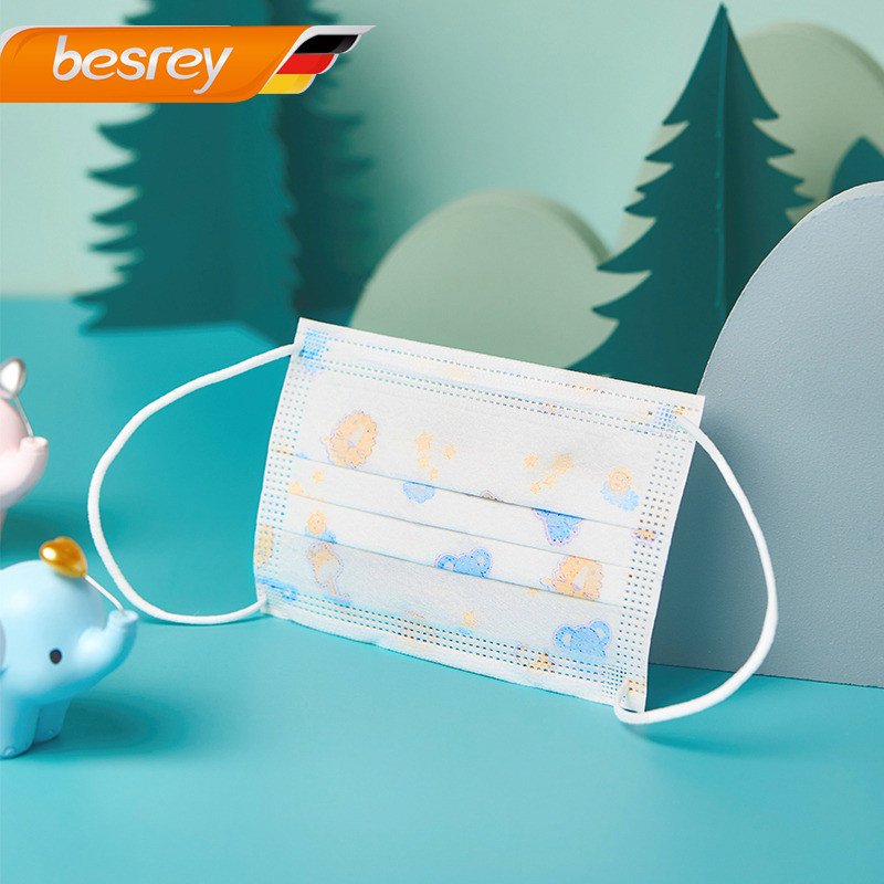 besrey/Masques & Cache nez pour Enfants – Vente en Gros, 2 Motifs Ludiques et Colorés