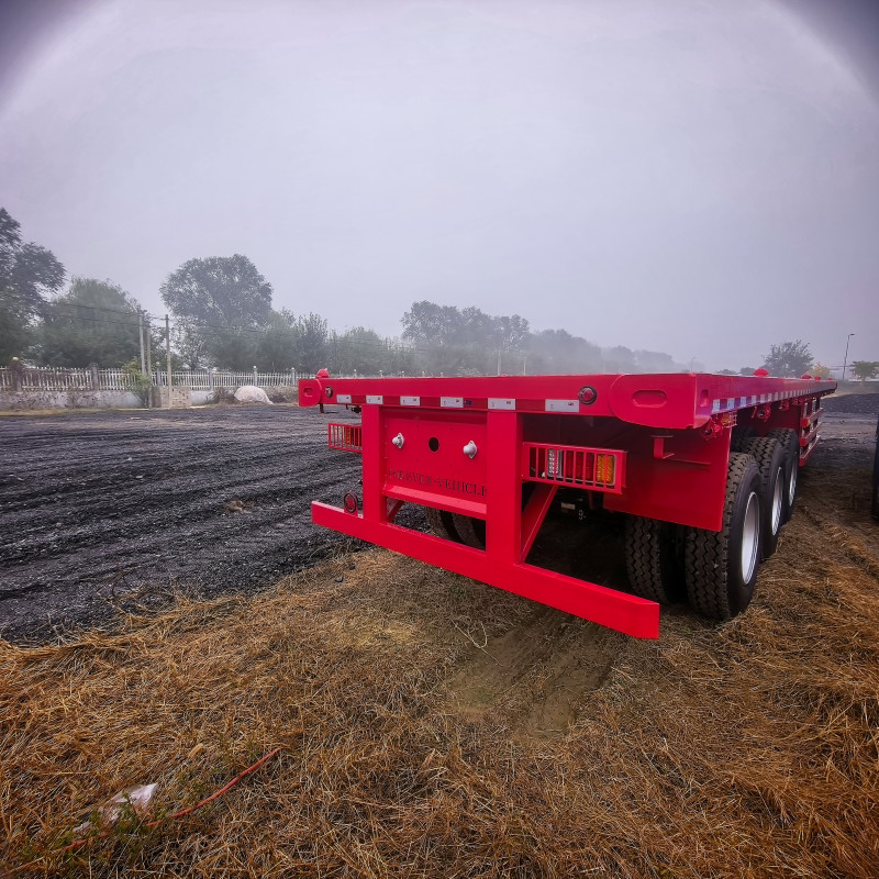 NOUVEAU - Semi-remorque porte-conteneurs plateau 3 essieux, 60 tonnes, longueur 12,5 m