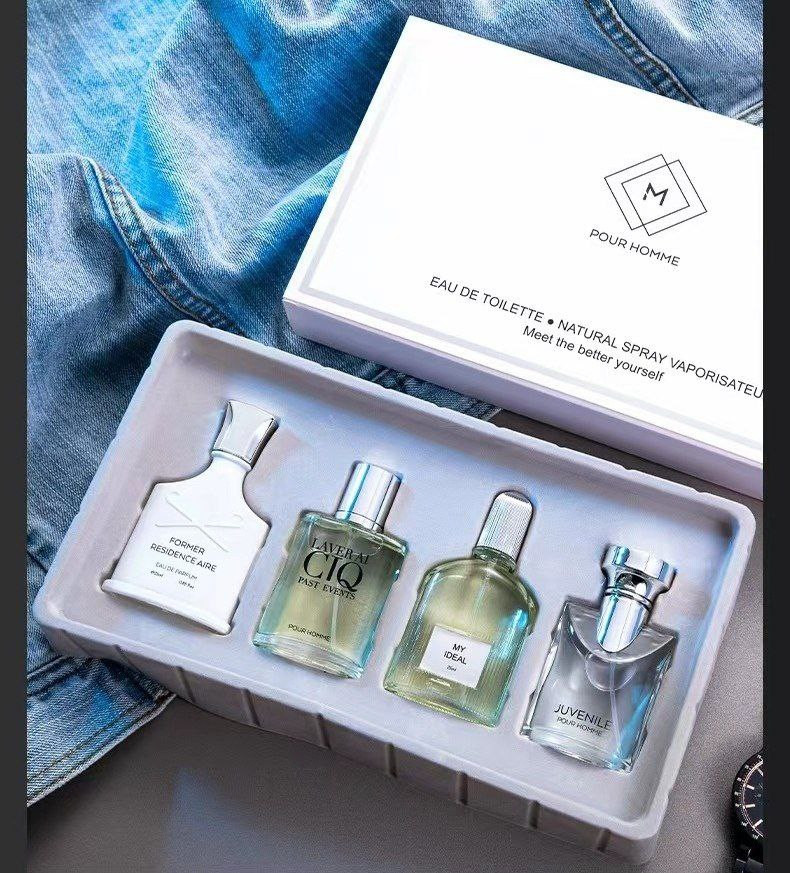 Parfum pour hommes Flower Story Shanju Coffret cadeau 4 pièces de 25ml Eau de Toilette pour homme Cologne Parfum