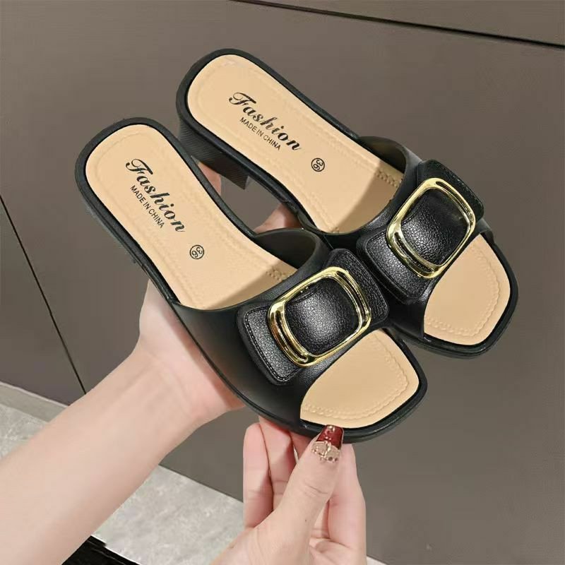 Sandales mules pour femmes, nouveau modèle tendance, polyvalentes et élégantes, idéales pour l’été et les sorties. Modèle à bride unique, style coréen, semelle épaisse et souple, antidérapante et rési