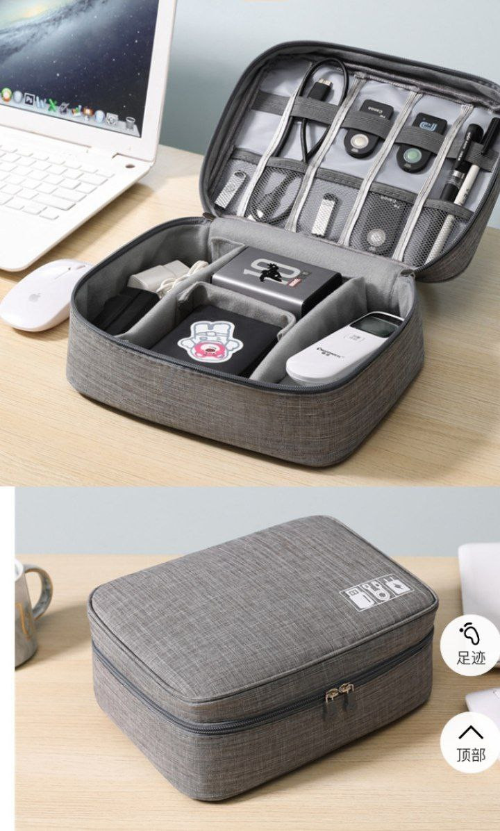 Sac de rangement pour chargeur de câble de données cationique, sac  numérique portable étanche pour téléphone portable