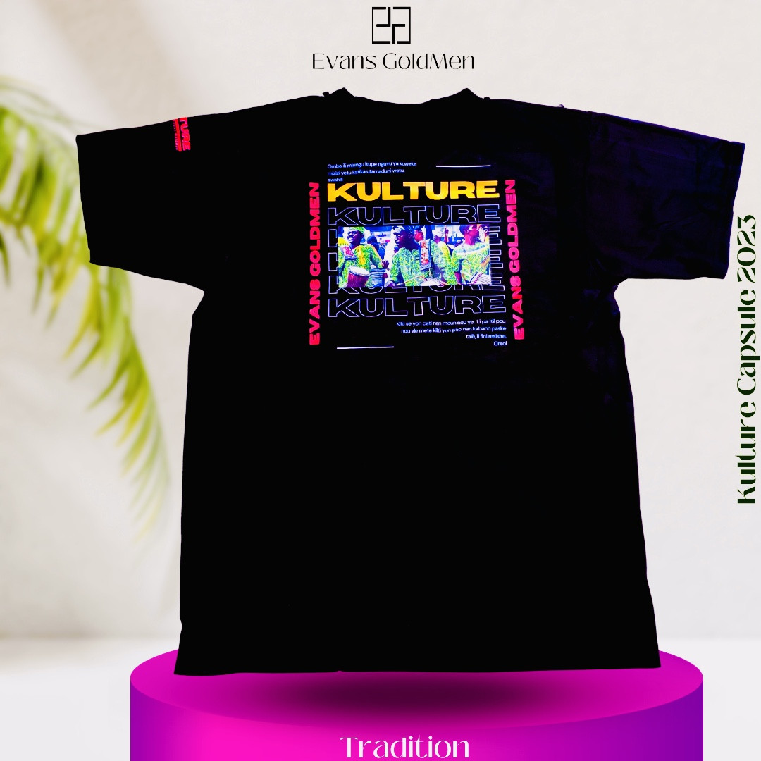 Tradition: imprimer de t-shirt issue de la collection «Kulture 2023 » de la marque Evans GoldMen