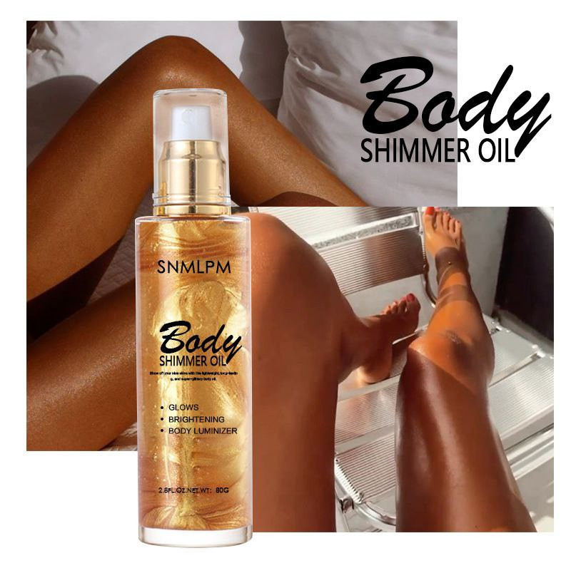 maquillage corps huile chatoyante huile haute brillance contour des jambes huile haute brillance bodyshmmeroil