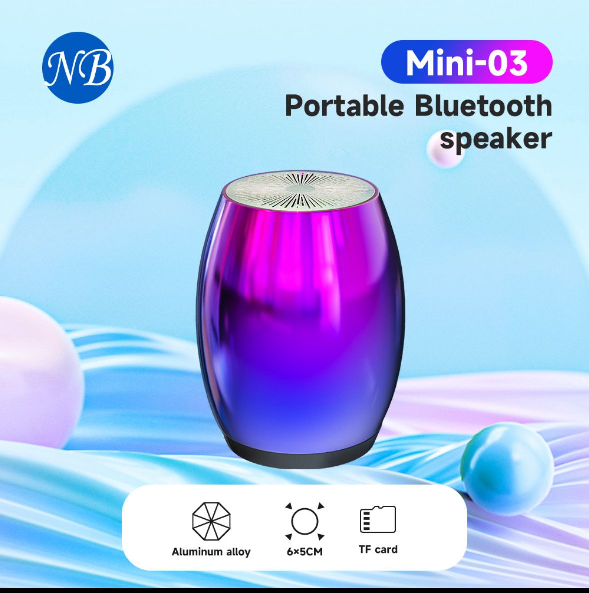 Mini oufeur bluetooth sans fil NB mini-03 - Petits baffles puissant avec un design moderne