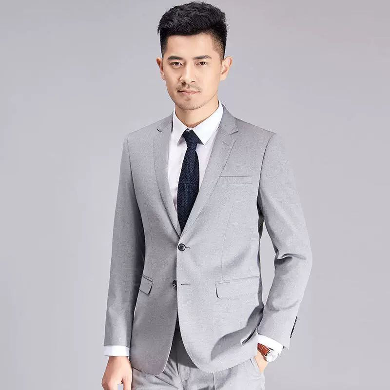 veste de costume hommes d'affaires formels costume professionnel pour hommes une rangée à deux boutons veste de costume décontractée