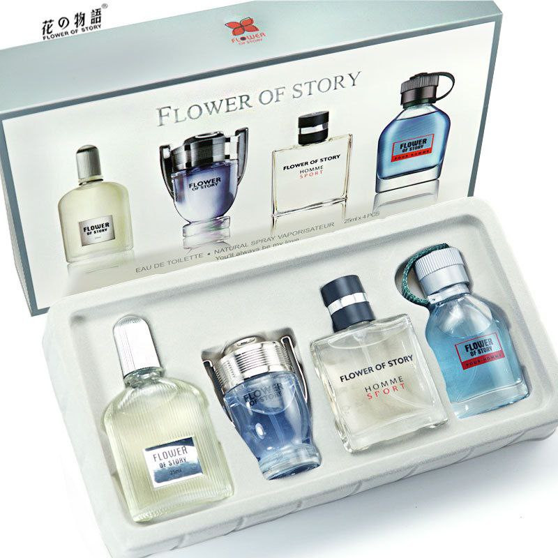 Eau de Cologne pour hommes, parfum frais et léger, coffret cadeau de 4 parfums