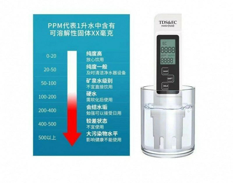 Testeur numérique de qualité de l'eau, souvent appelé stylo TDS (Total des Solides Dissous).