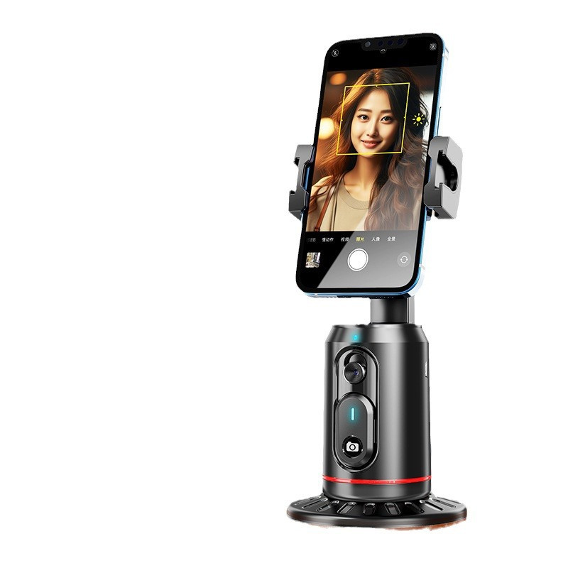 Stabilisateur 360 rotation pour shooting de photo et video avec reconnaissance faciale AI 360°, pour les vlogs, les lives TikTok et les selfies, avec fonction anti-bourrage et stabilisation de l'image