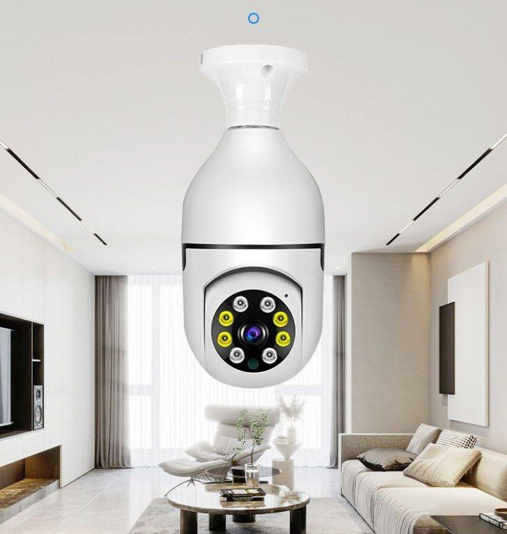 Caméra ampoule sans fil double lumière couleur 360 degrés wifi surveillance à distance caméra maison