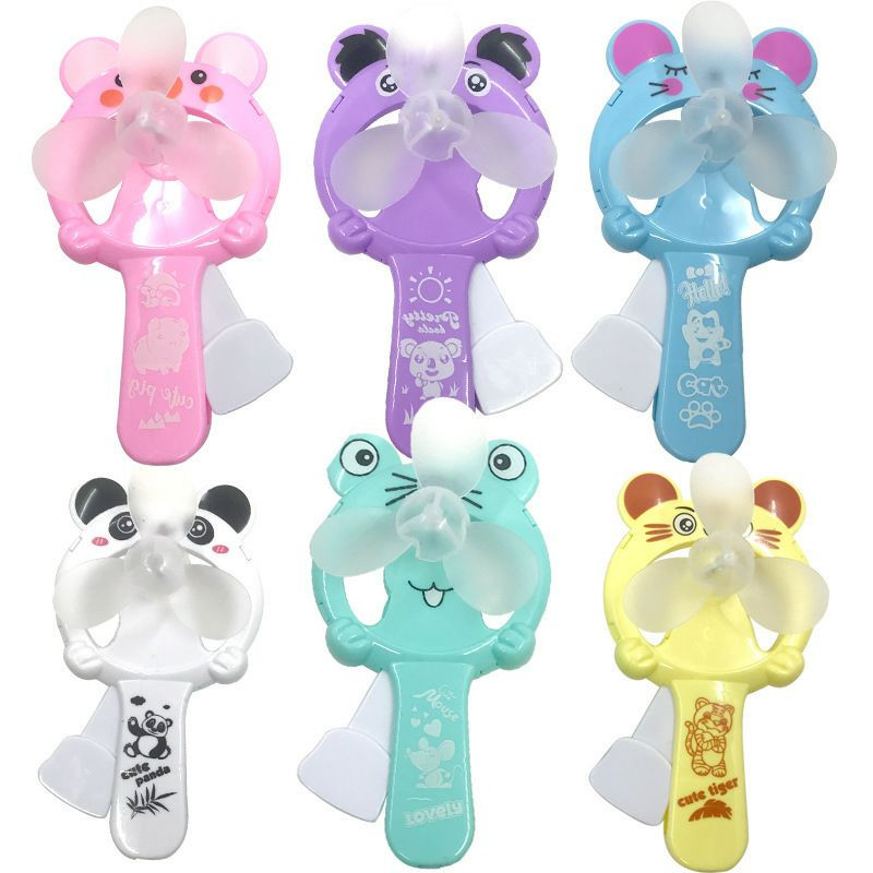 ComOne:Nouveau ventilateur portable Mini ventilateur de dessin animé pressé à la main, petit cadeau d'été