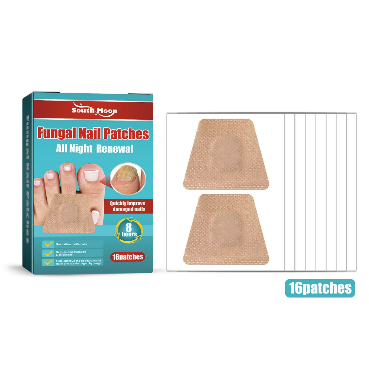 South Moon Nail Care Patch de nuit Soin hydratant et brillant pour ongles Patch épaississant pour ongles doux