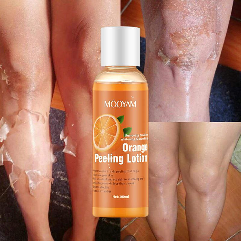 Lotion Peeling à l'Orange Huile Peeling Lotion pour le Corps Gel Exfoliant Doux Lotion Peeling à l'Orange