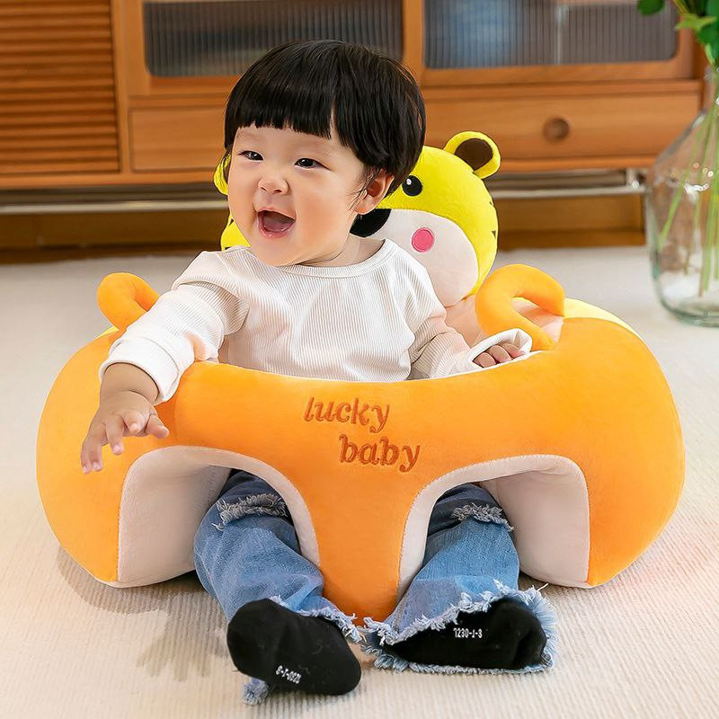 Chaise d'apprentissage pour bébé à centre de gravité bas transfrontalier, de coussin de siège pour bébé, d'enfants de dessins animés mignons apprenant à s'asseoir sur un petit canape