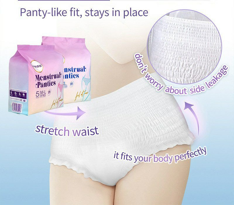 Culottes menstruelles jetables conçues pour offrir une protection sûre et confortable pendant les règles.