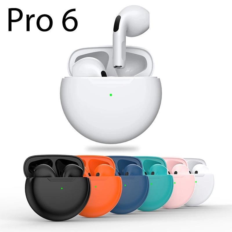 Airpods Bluetooth sans fil pro6 Mini ecouteurs anti bruit intra-auriculaire sport de haute qualité compatibel aux portables de marque OPPO Huawei vivo Iphone et autres